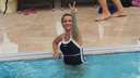 Yvetta Blanarovičová si užívá relaxu v bazénu. Zdroj: Tatry Mountain resorts