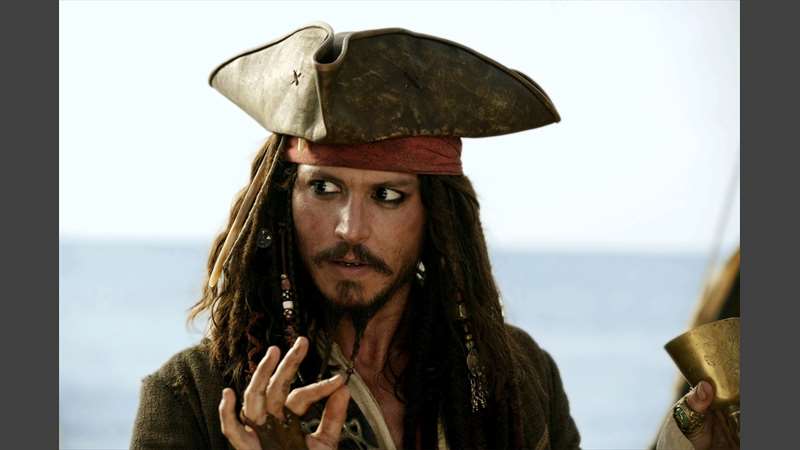 Johnny Depp jako Jack Sparrow v dobrodružné filmové sérii Piráti z Karibiku Foto: Profimedia